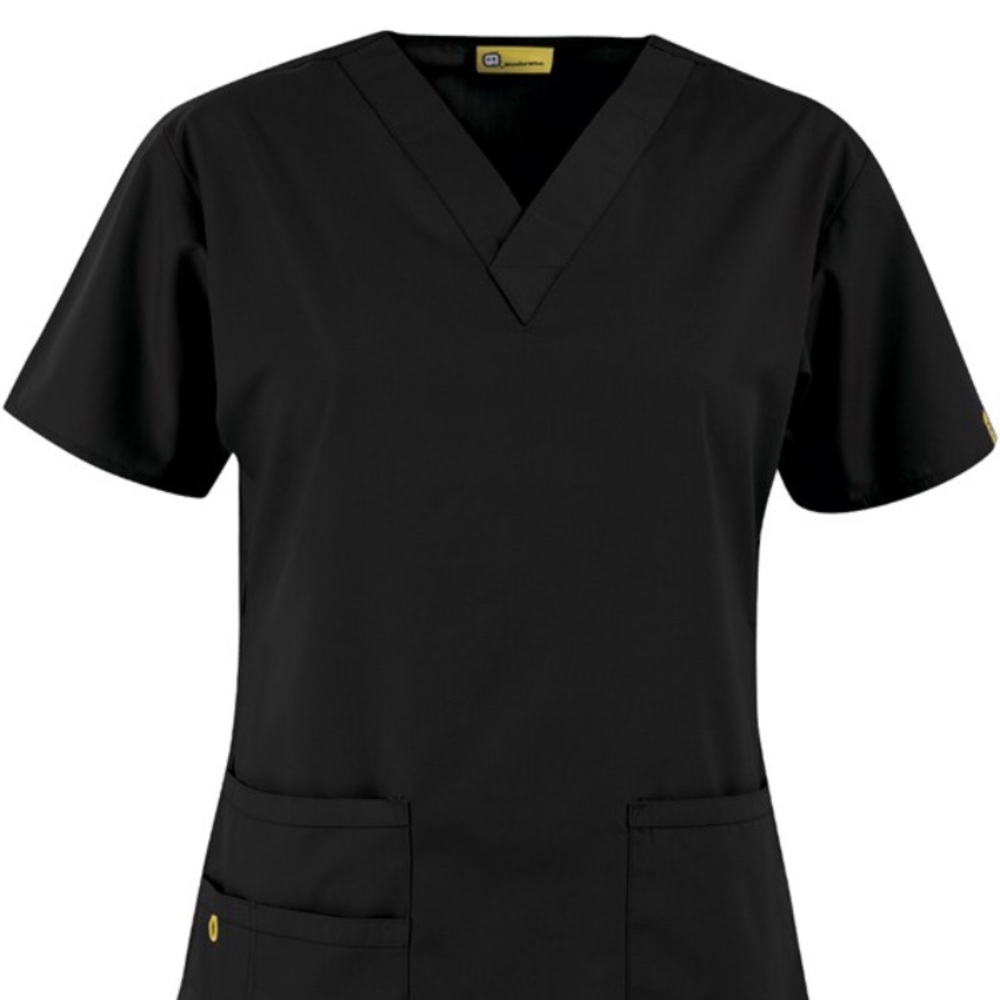 WonderWink black xxs v-neck scrub top